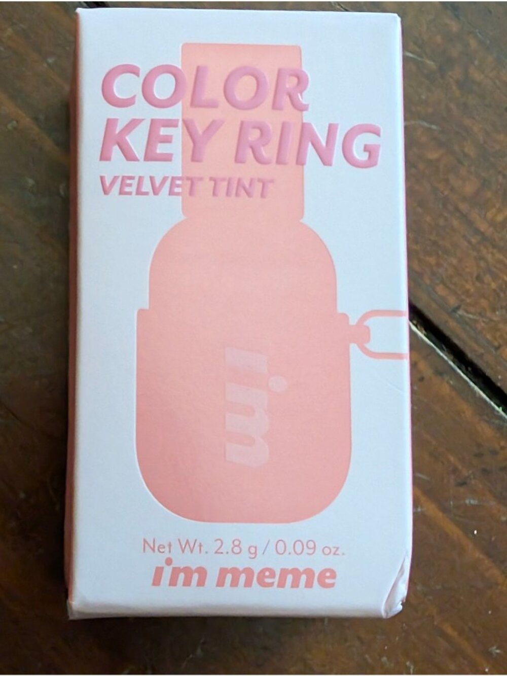 Im Meme Color Key Ring Velvet Lip Tint Rosy Beige 2.8g Portable Design Made In K